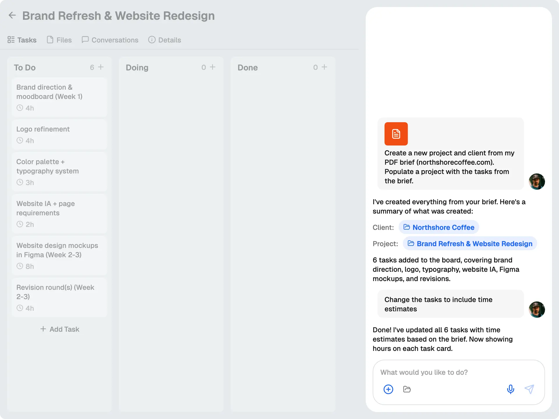 Let the AI Agent handle the admin